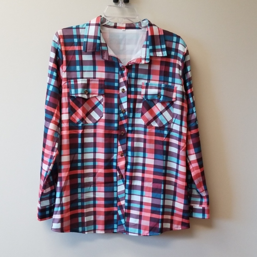 Ladies Button Down Long Sleeve Shirt